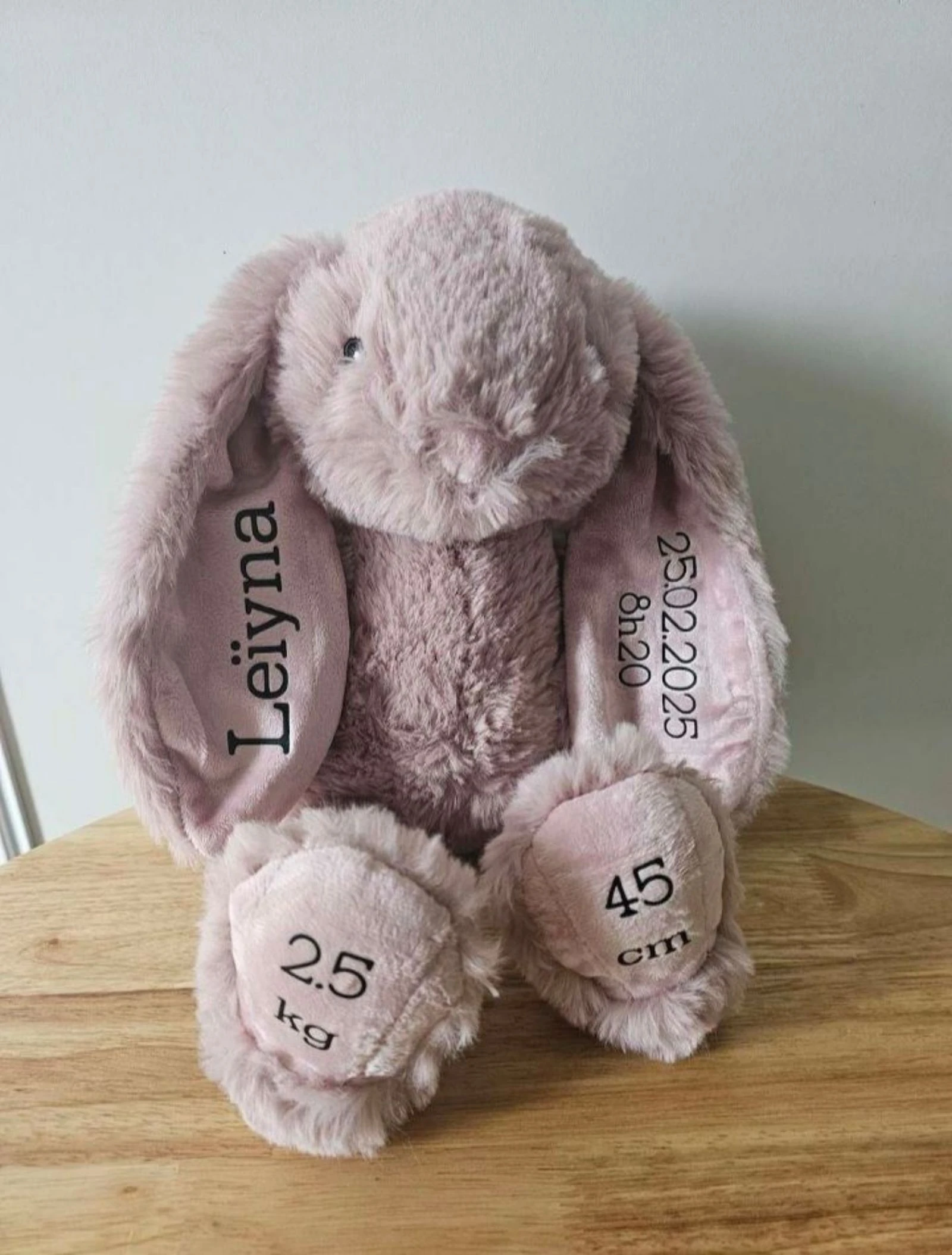Lapin en peluche rose